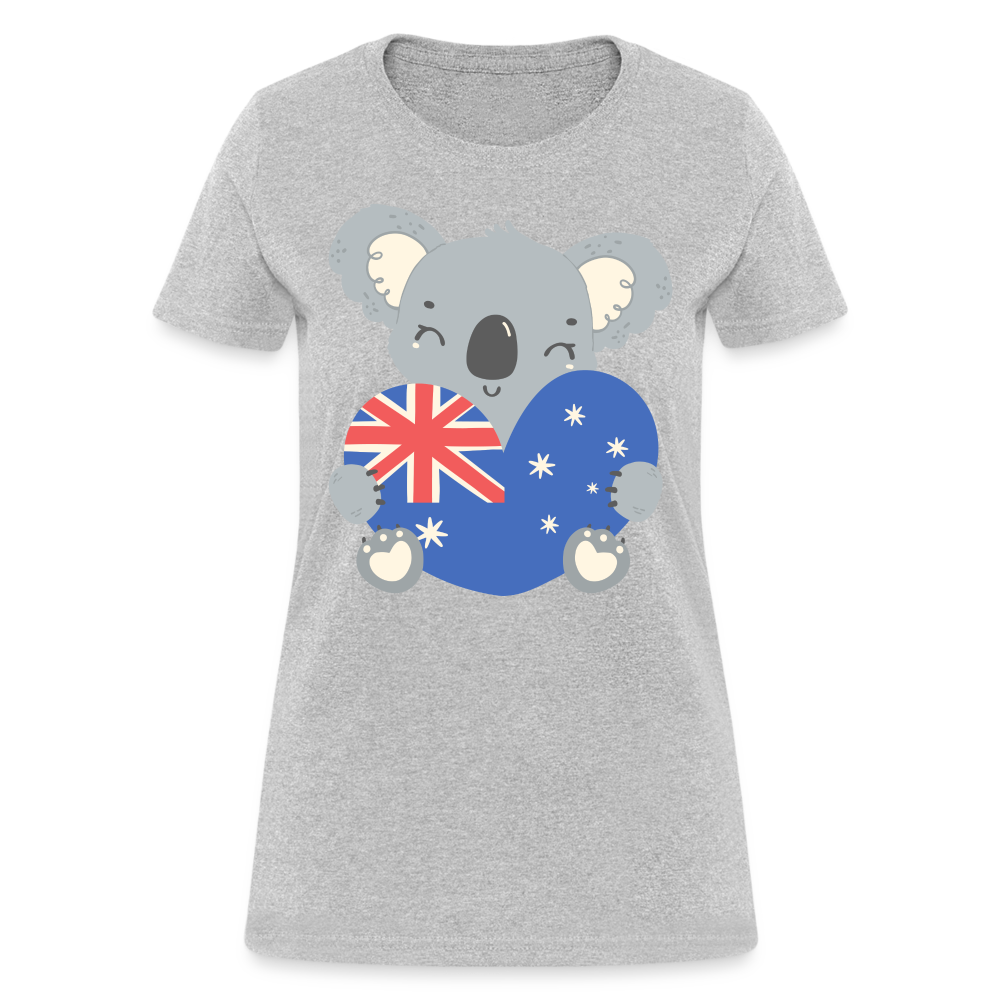 Australia Day - Koala Love Heart - heather gray