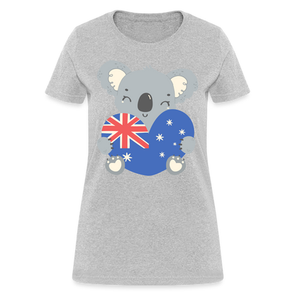 Australia Day - Koala Love Heart - heather gray