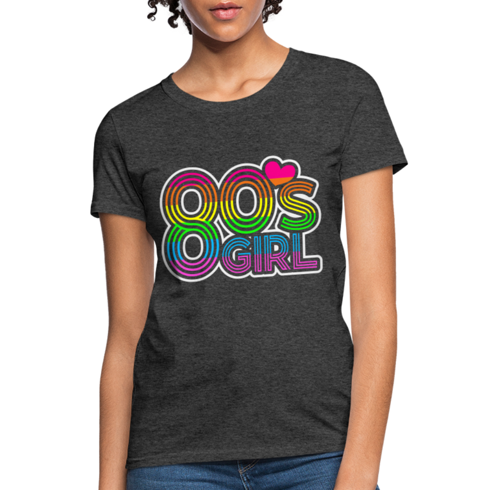 Back to the 80's - 80's Girl - T-shirt - heather black