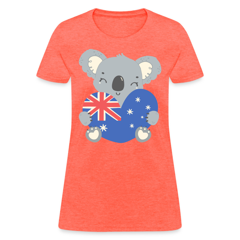 Australia Day - Koala Love Heart - heather coral