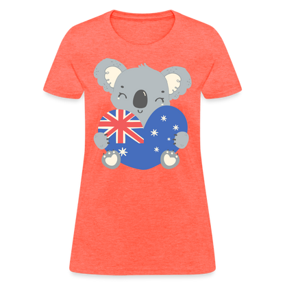 Australia Day - Koala Love Heart - heather coral