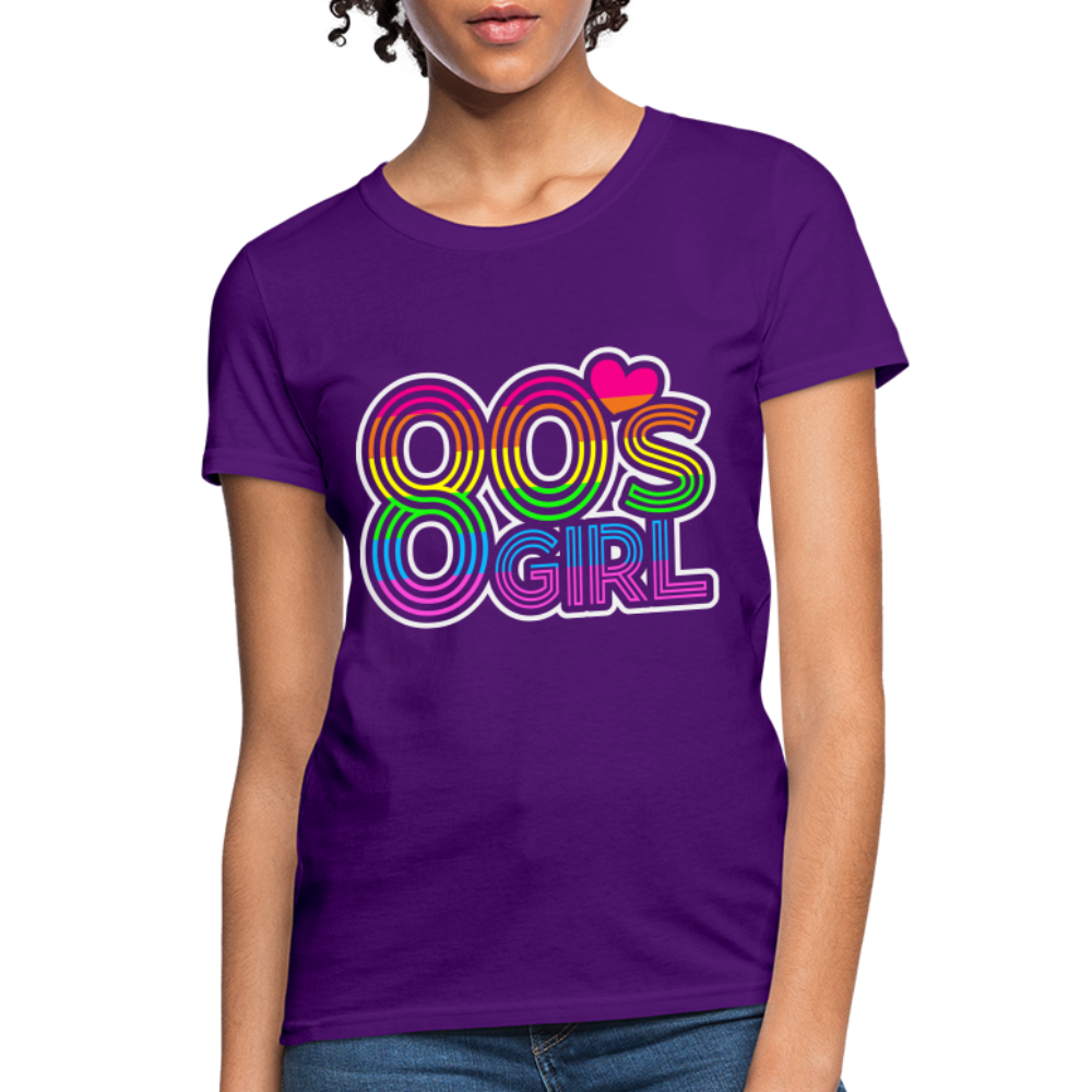 Back to the 80's - 80's Girl - T-shirt - purple