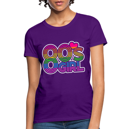 Back to the 80's - 80's Girl - T-shirt - purple