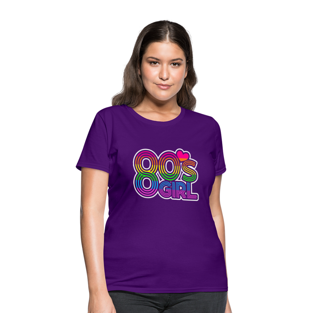 Back to the 80's - 80's Girl - T-shirt - purple