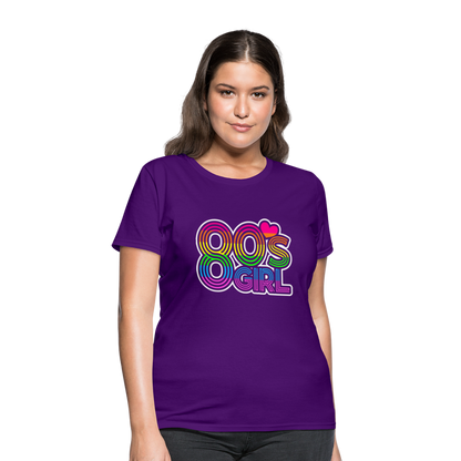 Back to the 80's - 80's Girl - T-shirt - purple