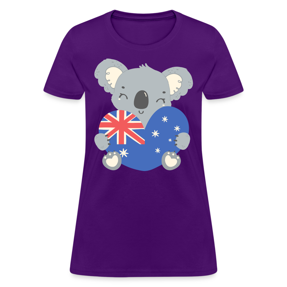 Australia Day - Koala Love Heart - purple