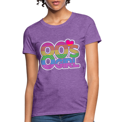 Back to the 80's - 80's Girl - T-shirt - purple heather