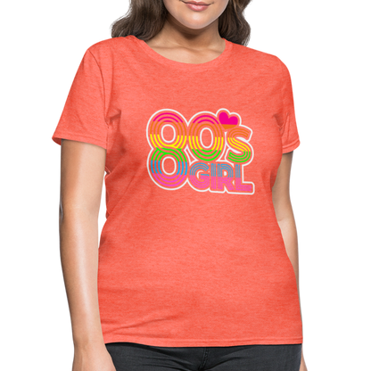 Back to the 80's - 80's Girl - T-shirt - heather coral