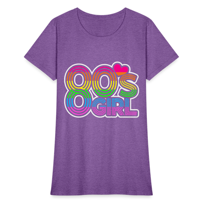 Back to the 80's - 80's Girl - T-shirt - purple heather