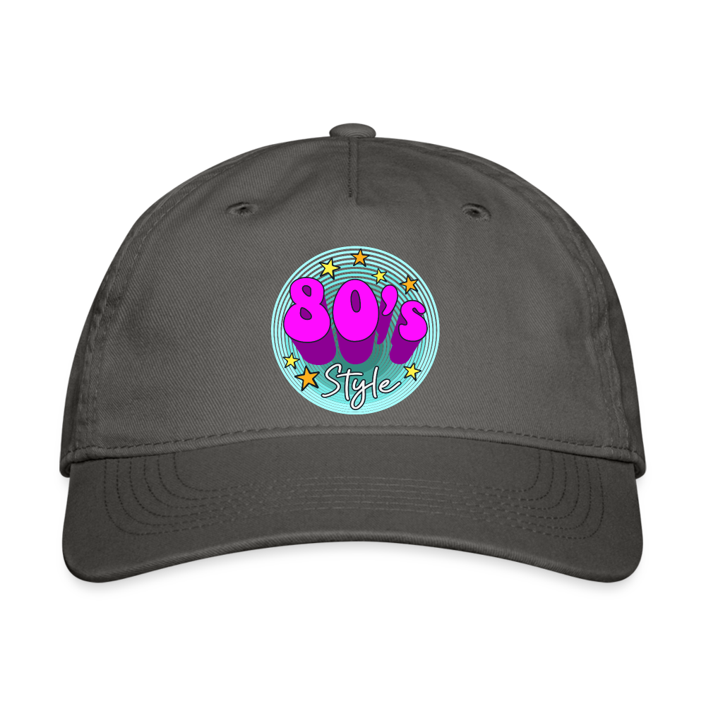 Back to the 80's - 80's Style - Organic Baseball Cap - charcoal