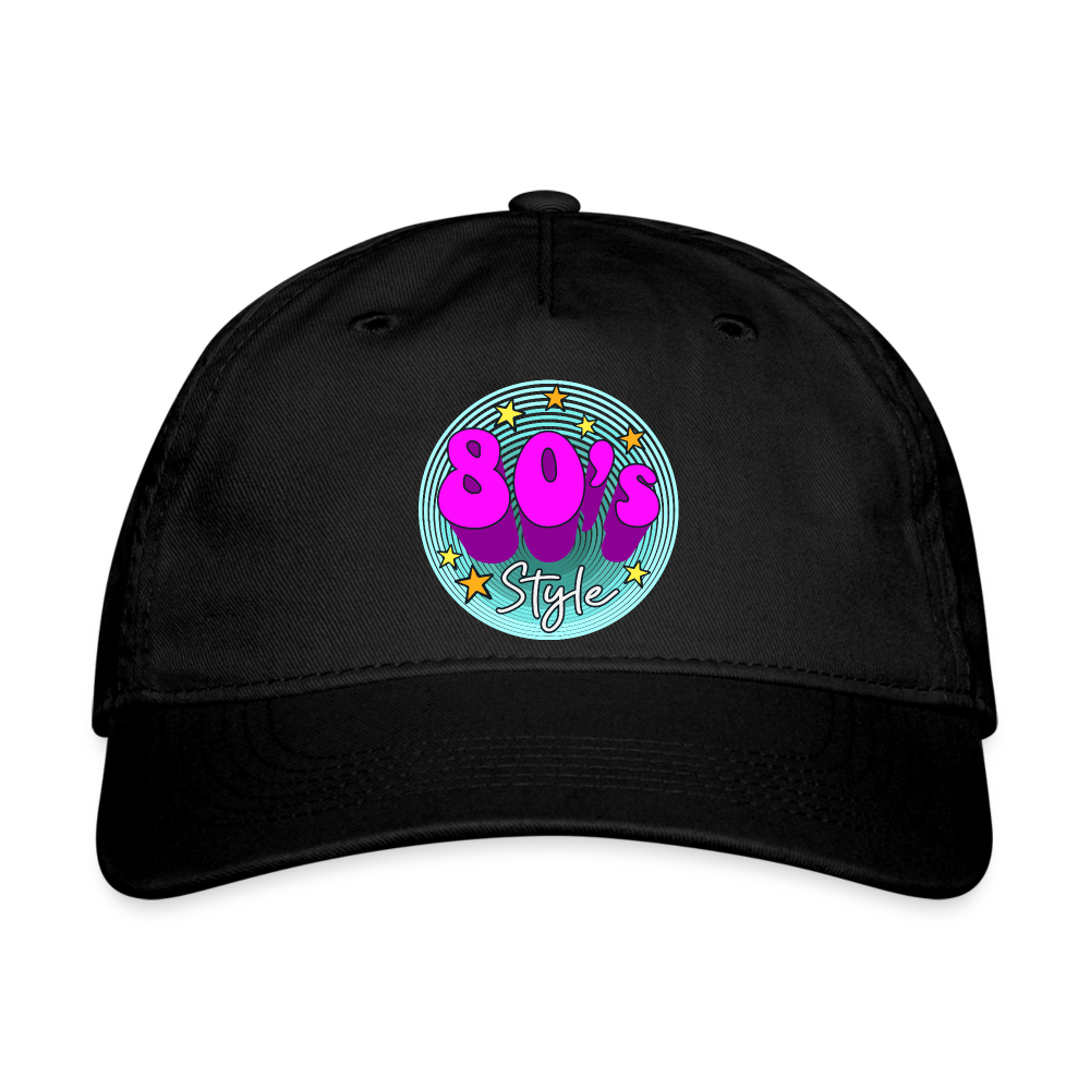 Back to the 80's - 80's Style - Organic Baseball Cap - black