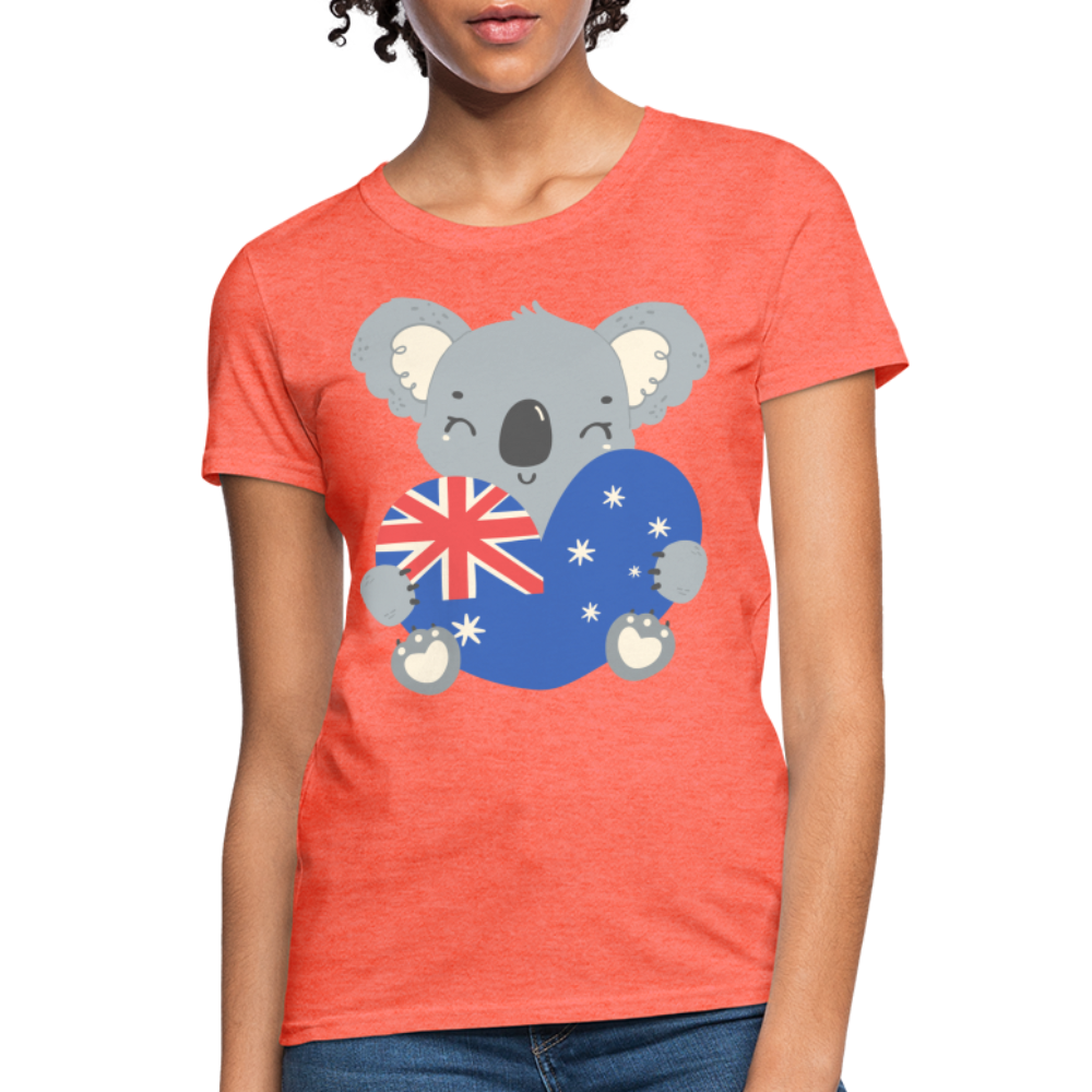 Australia Day - Koala Love Heart - heather coral