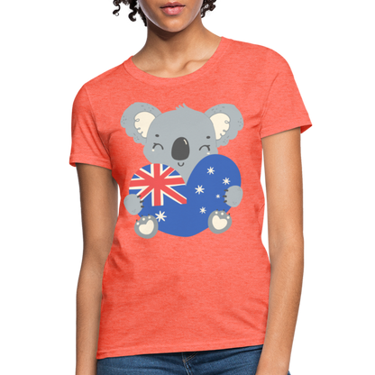 Australia Day - Koala Love Heart - heather coral