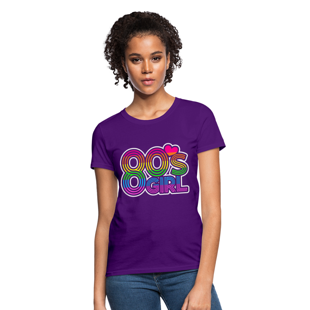 Back to the 80's - 80's Girl - T-shirt - purple