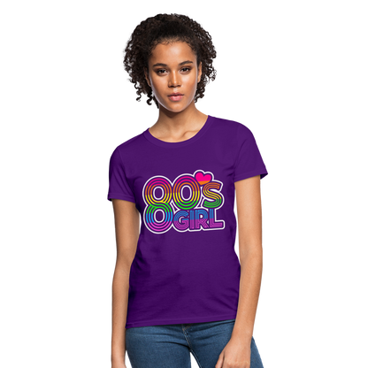 Back to the 80's - 80's Girl - T-shirt - purple